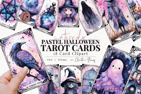 Download Pastel Halloween Tarot Cards Clipart - Tarot Collection