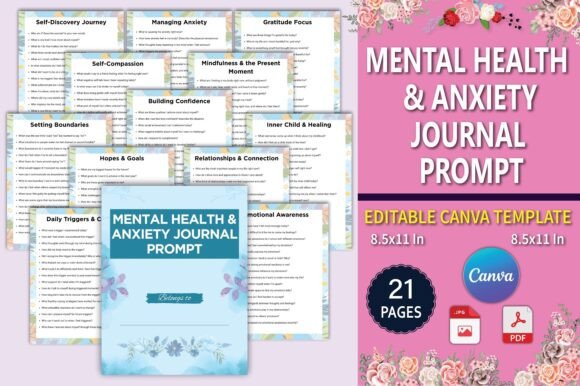 Download Mental Health &amp; Anxiety Journal Prompt - Health Collection
