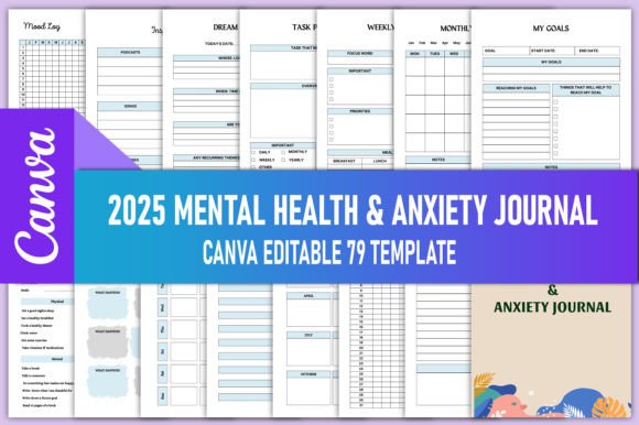 Download 2025 Mental Health &amp; Anxiety Journal - Health Collection