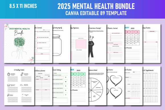 Download 2025 Mental Health Bundle Canva KDP - Health Collection