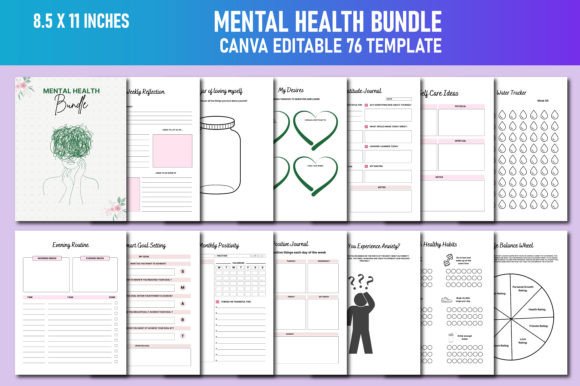 Download Mental Health Bundle Canva KDP - Health Collection