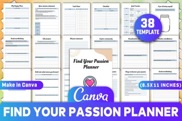 Download Find Your Passion Planner Canva Template - Find your passion planner Collection